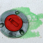 Det bubblar från tanklocket.